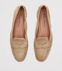 Santoni Beige Suede Carla Loafers