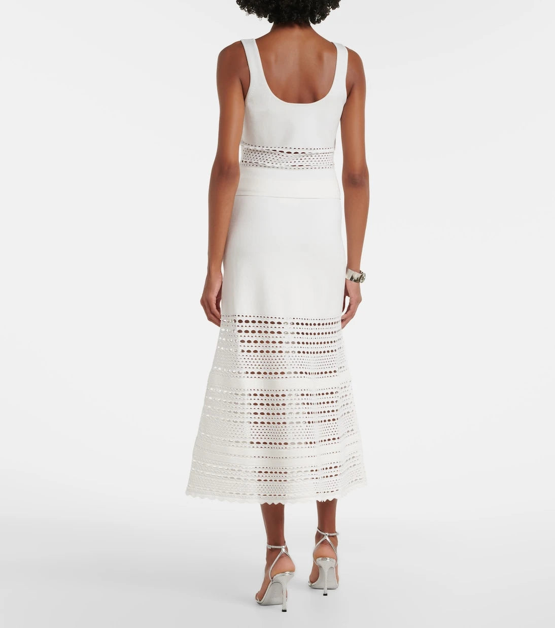 Simkhai - Westly open-knit midi skirt
