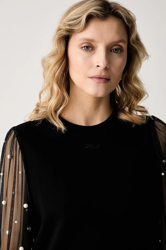 Karl Lagerfeld kadın viskonlu sweatshirt