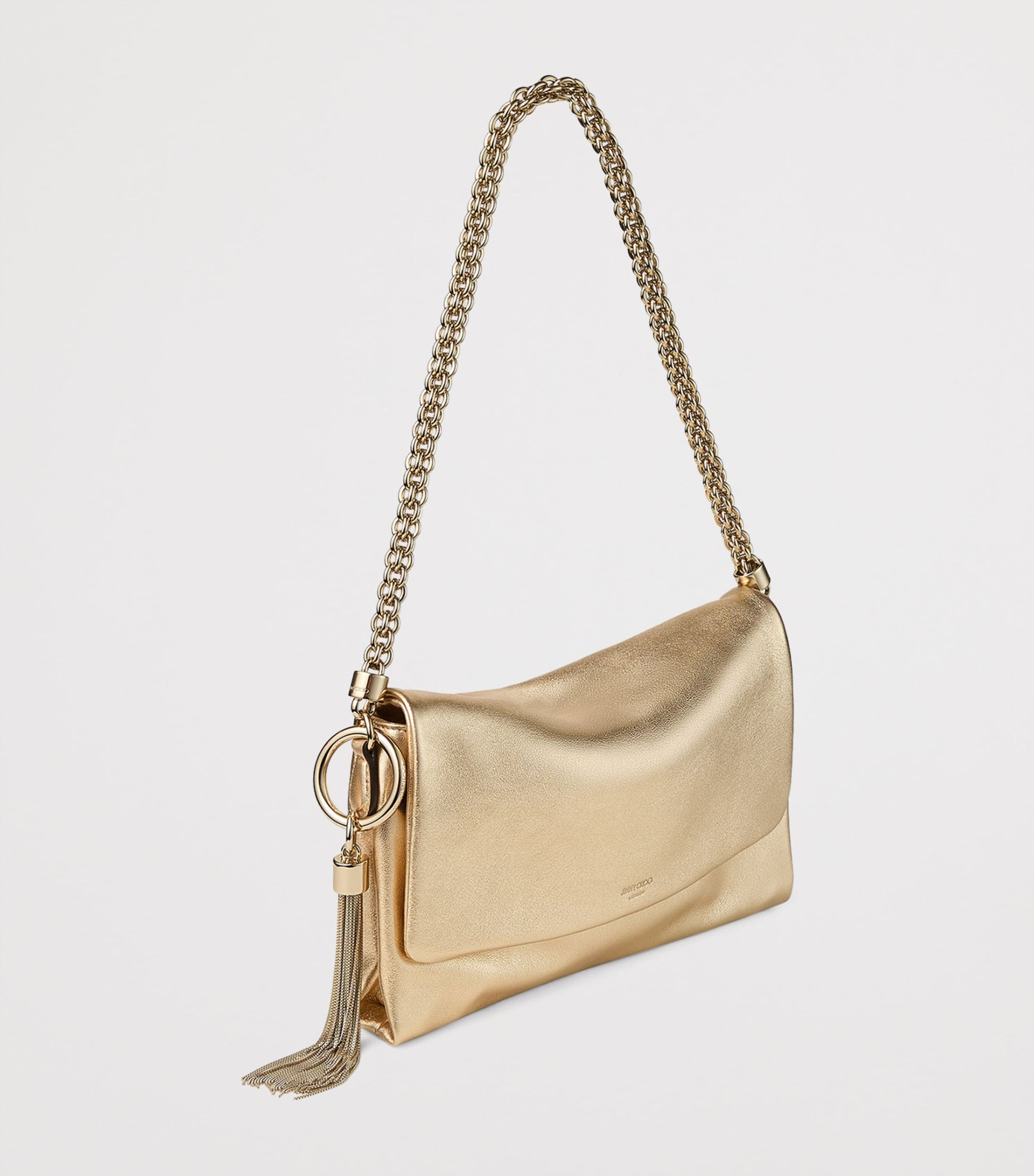 Metallic Leather Callie Flap Shoulder Bag