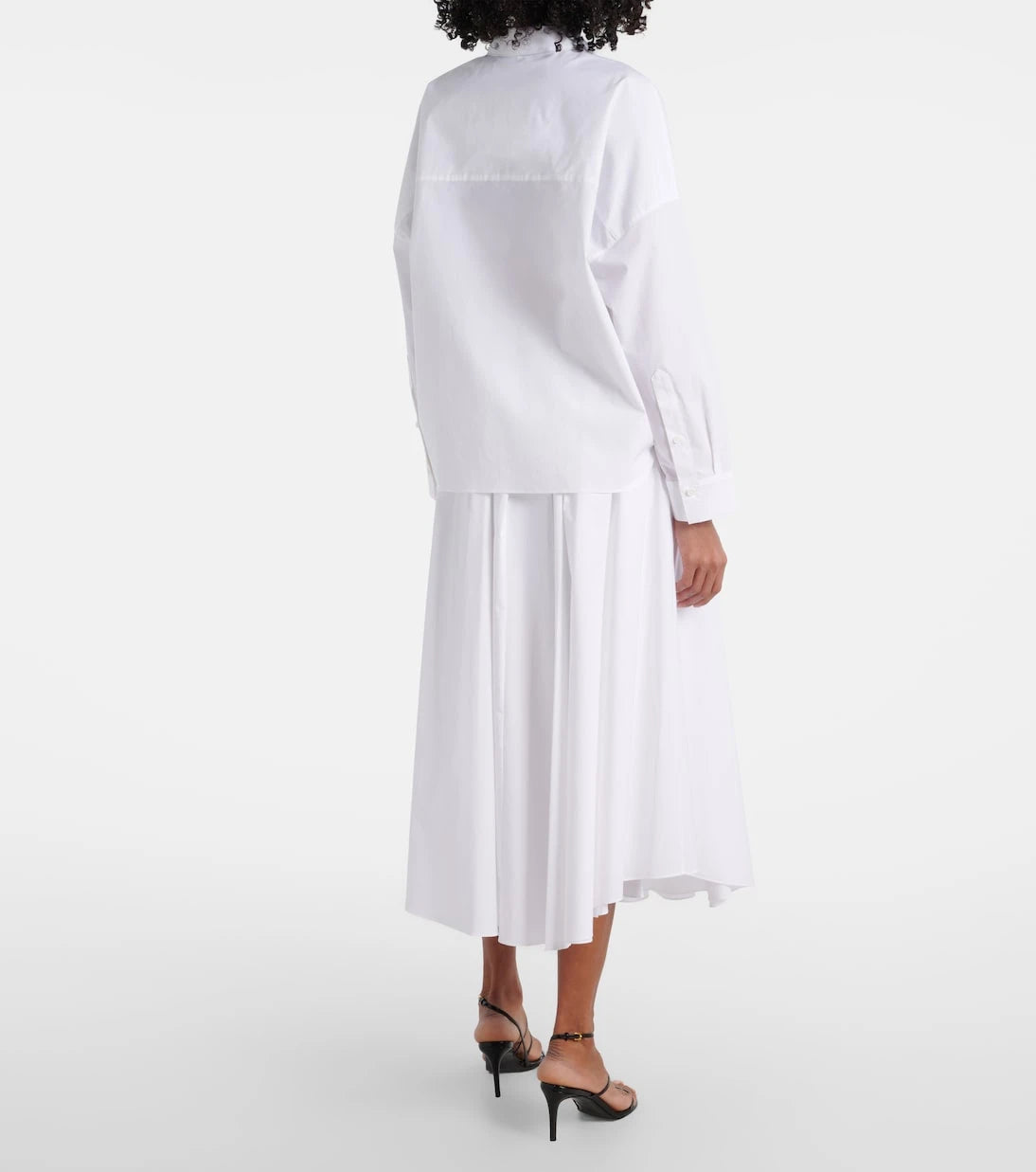 Dorothee Schumacher - Lace-trimmed cotton-blend poplin blouse