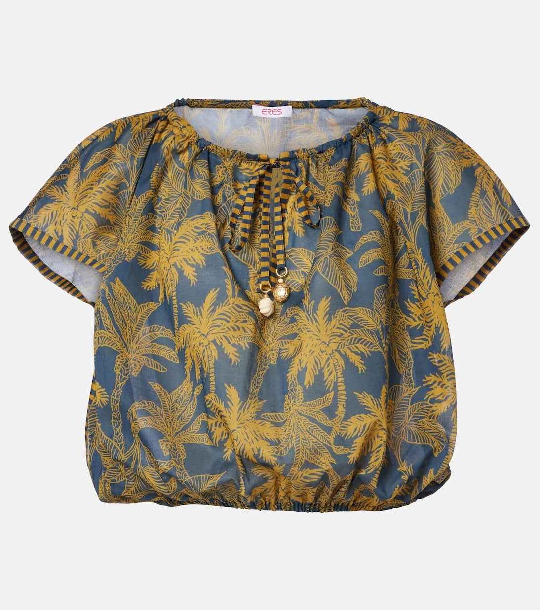 Eres - Crocodile printed cotton voile top