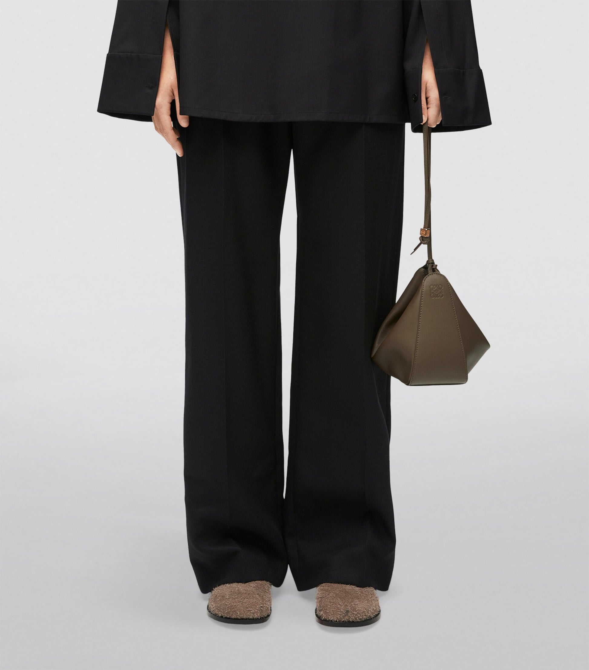 LOEWE Green Mini Leather Hammock Hobo Bag