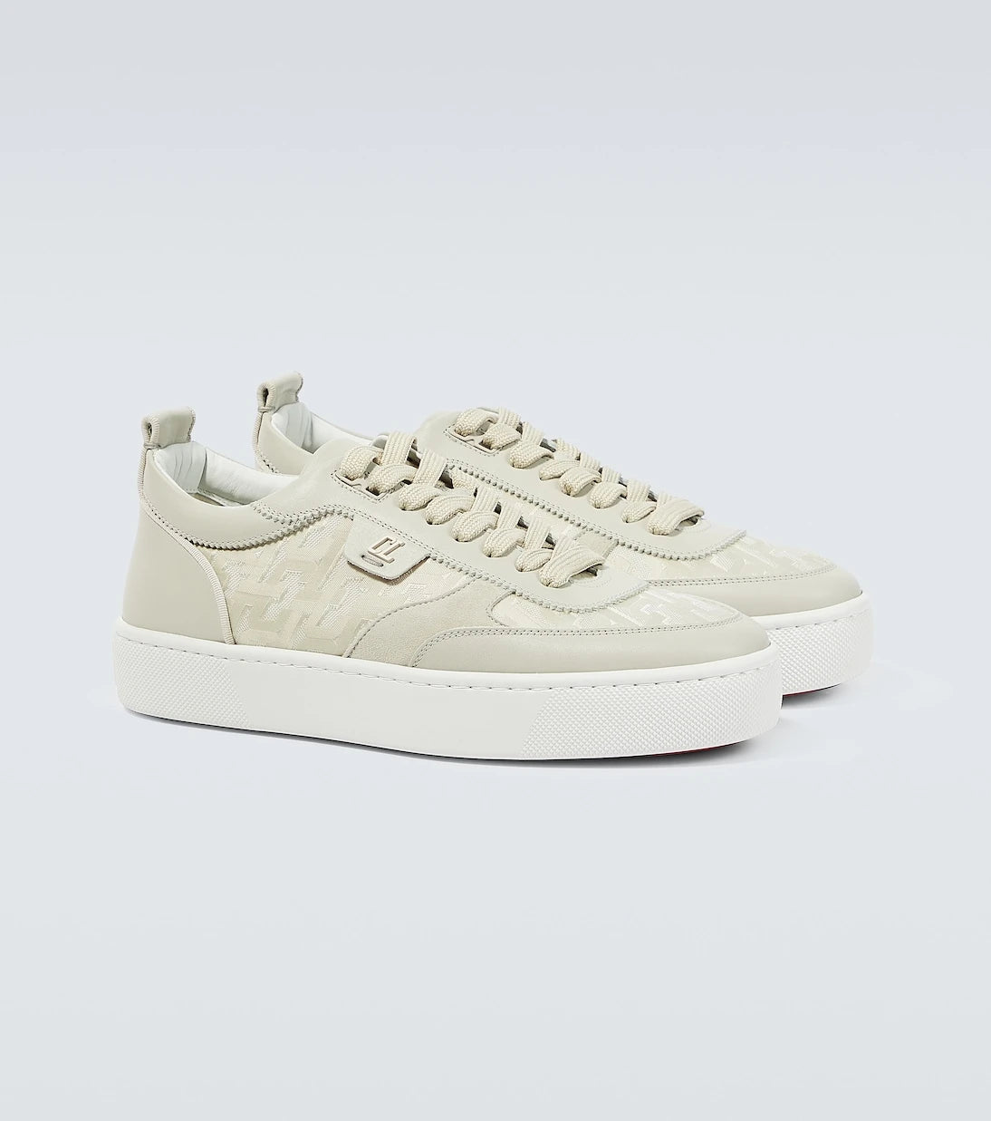 Christian Louboutin - Happyrui leather-trimmed sneakers
