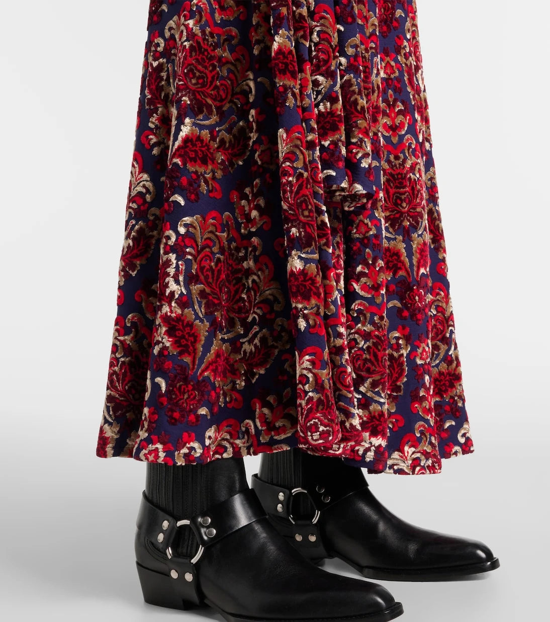 Rabanne - Draped jacquard maxi dress