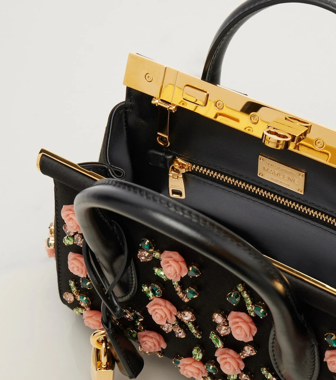 Dolce&Gabbana - حقيبة مارلين داي ميني بحمّالات علوية وتطريزات