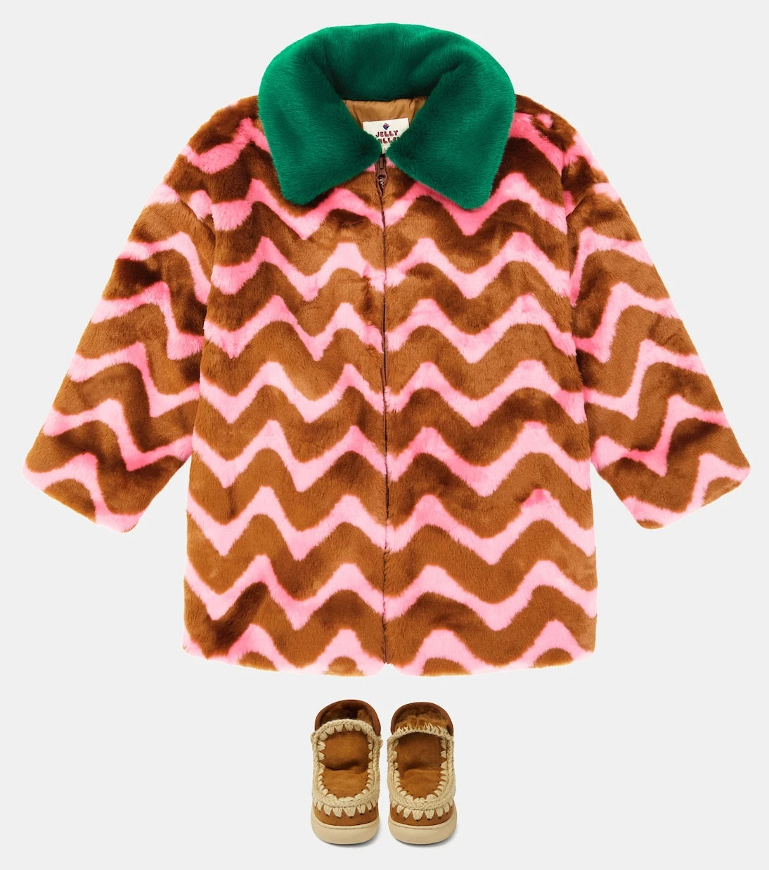 Mou Kids - Embroidered shearling-lined suede sneakers