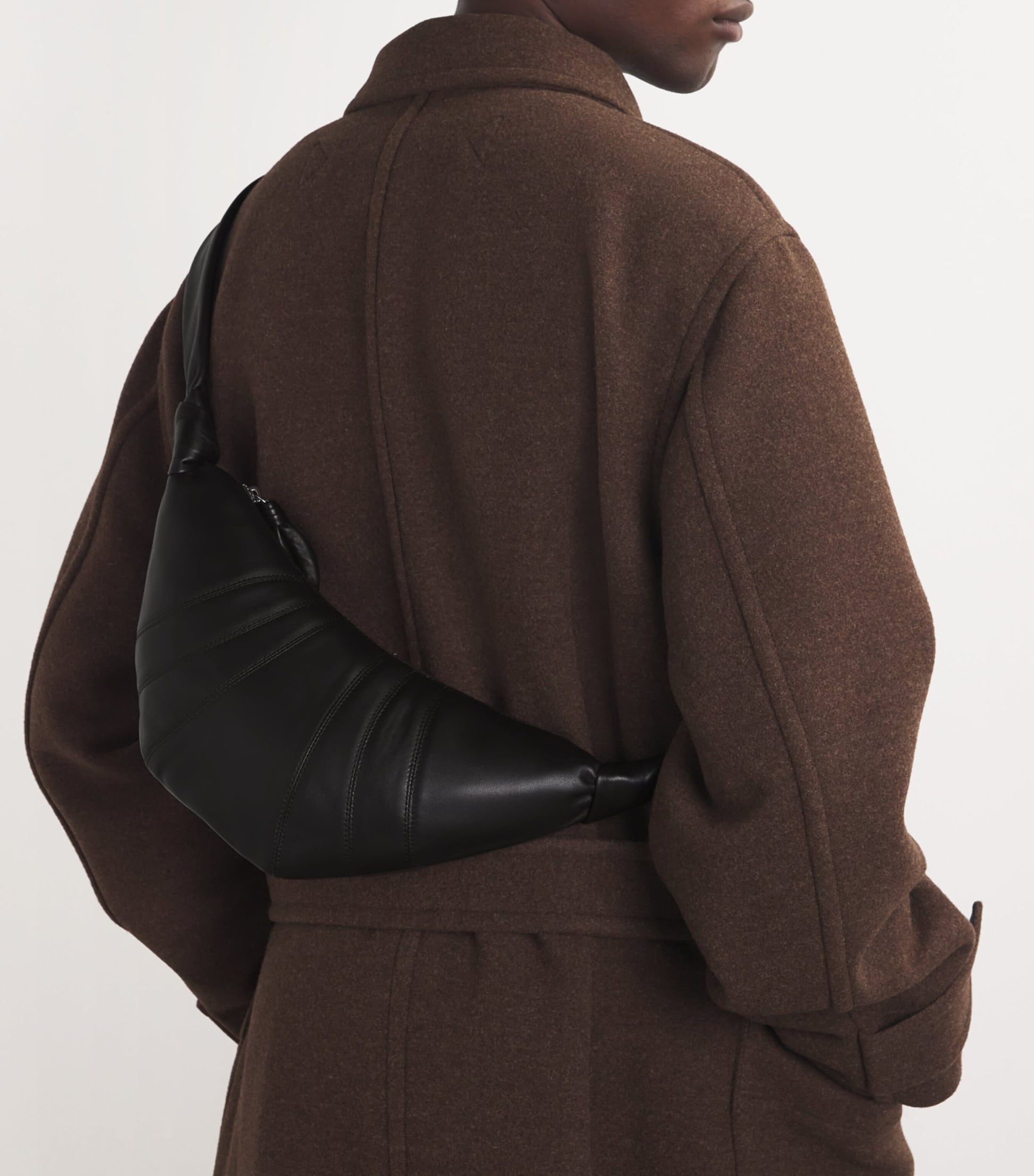 Small Nappa Leather Croissant Bag