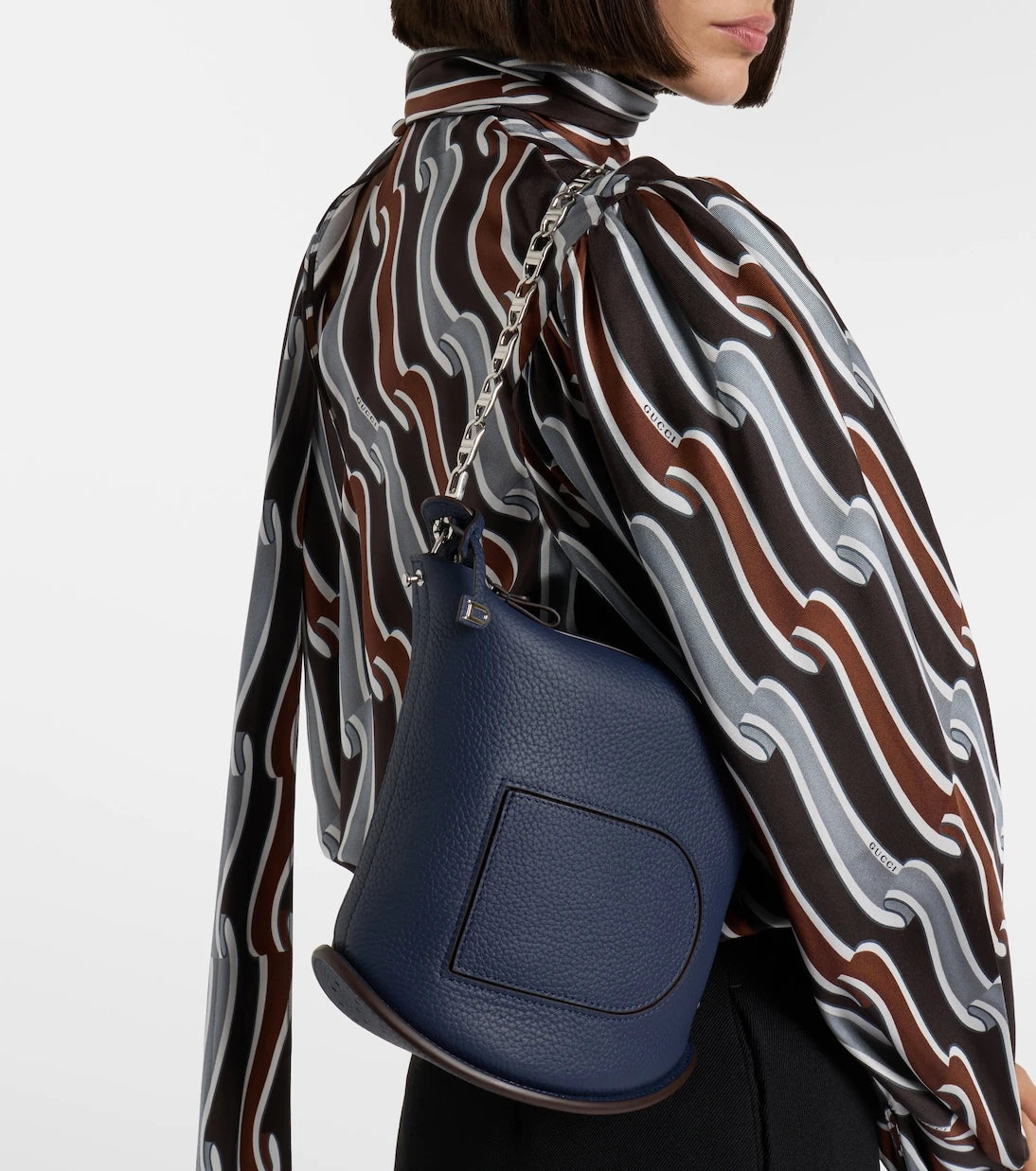 Delvaux - Pin Twist Medium leather crossbody bag