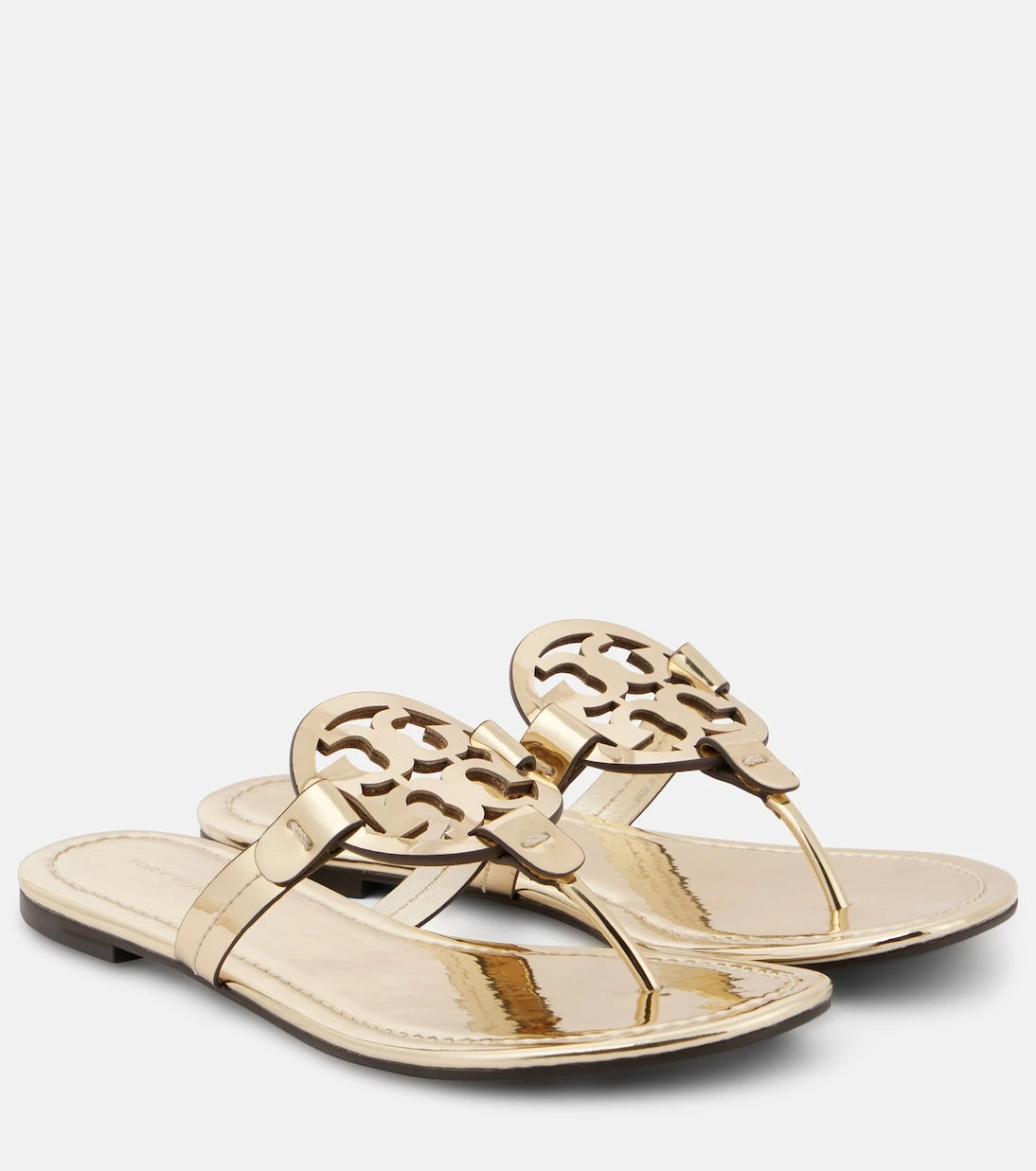 Tory Burch - Miller metallic leather thong sandals