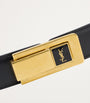 Black Leather Charniere Belt