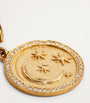 Small Yellow Gold and Diamond Cosmic Coin Charm