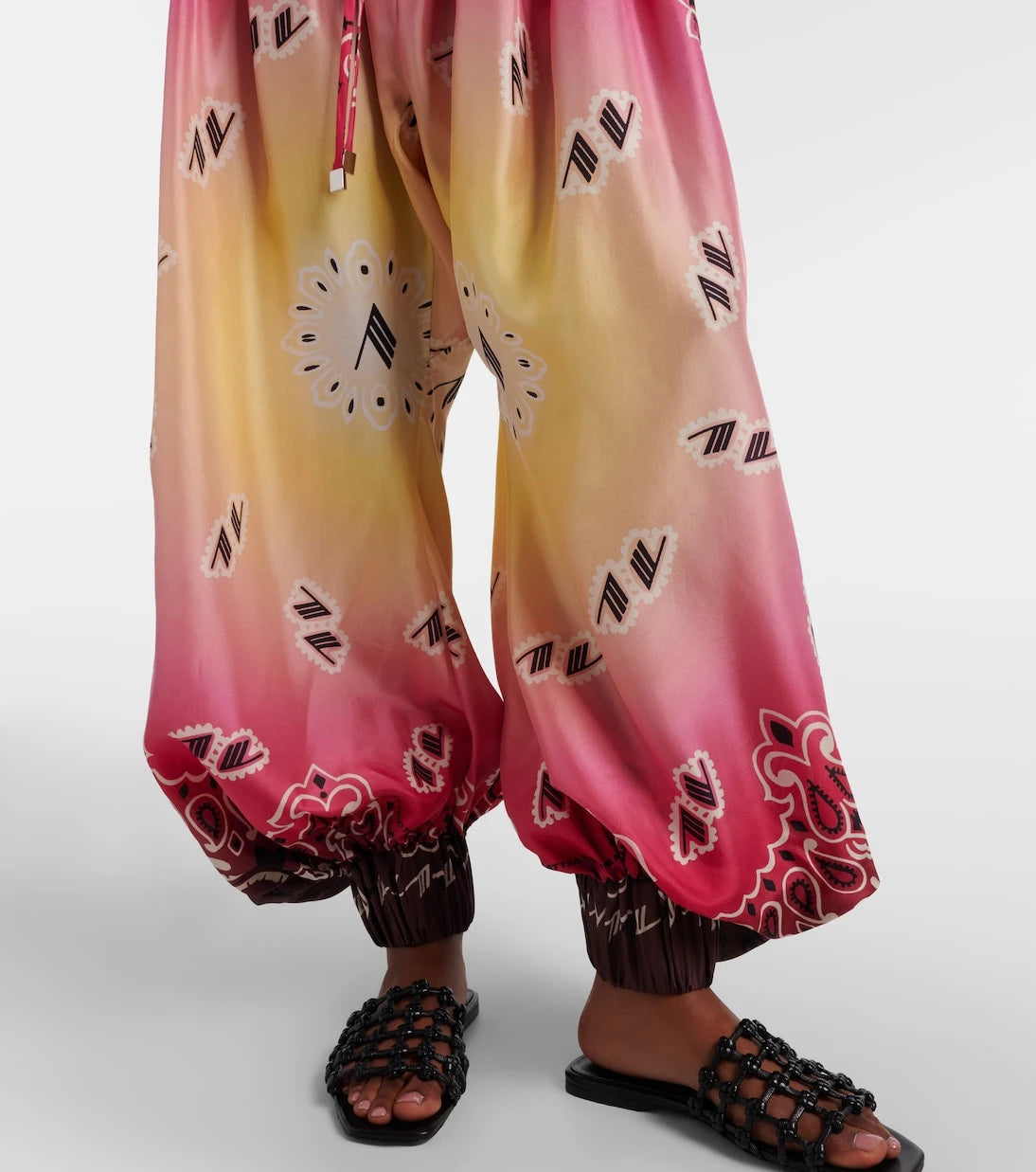 The Attico - Printed silk balloon pants