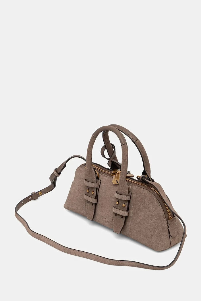 Pinko Horizontal Kadın Süet Baguette Çanta