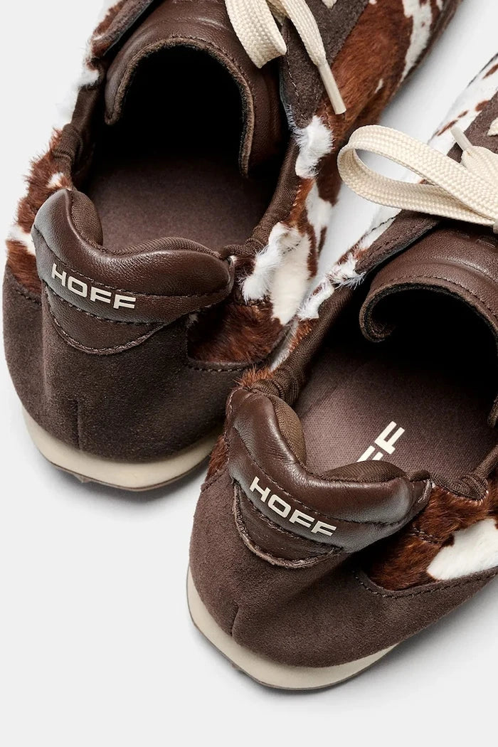 Hoff BRIDGE COW PRINT BROWN маратонки дамски от кожа