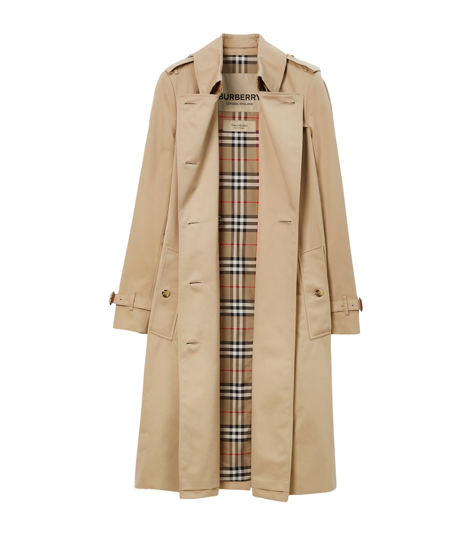 Gabardine Chelsea Long Trench Coat