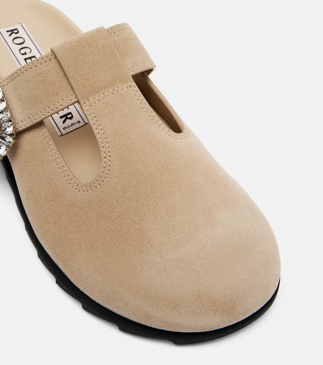 Roger Vivier - Slidy Viv' embellished suede mules
