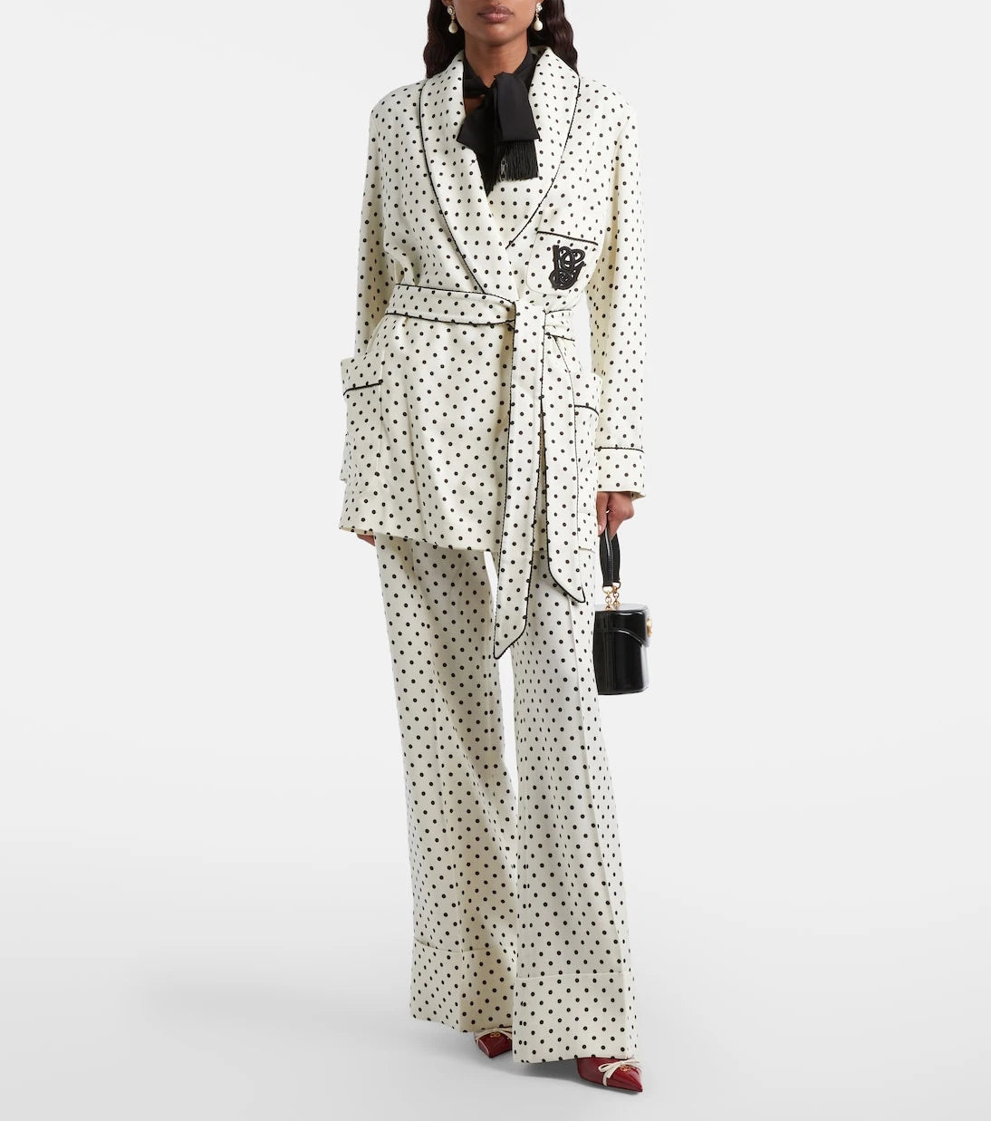 Valentino - Plus De Pois belted jacket