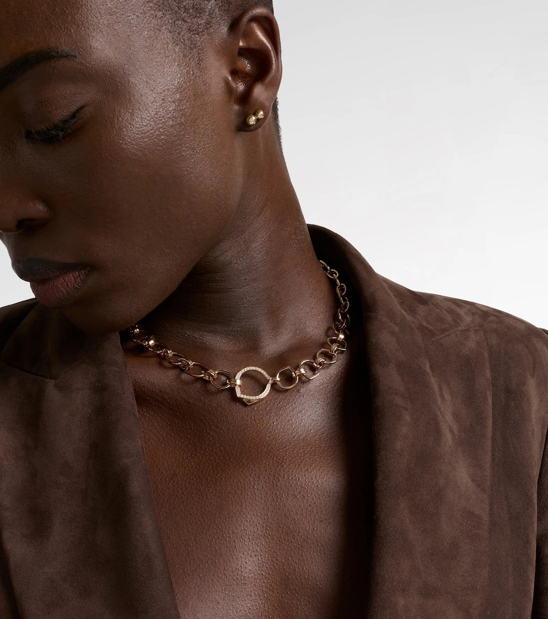 Repossi - Antifer 18kt rose gold necklace with diamonds