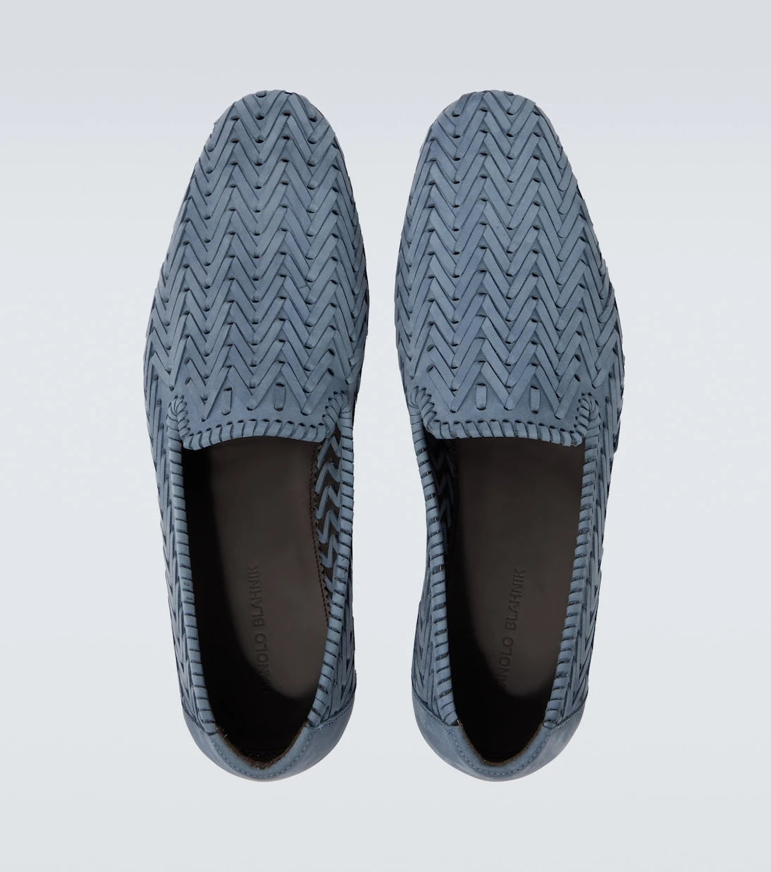 Manolo Blahnik - Mario woven leather loafers