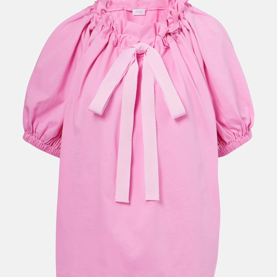 Patou - Bow-detail cotton jersey top