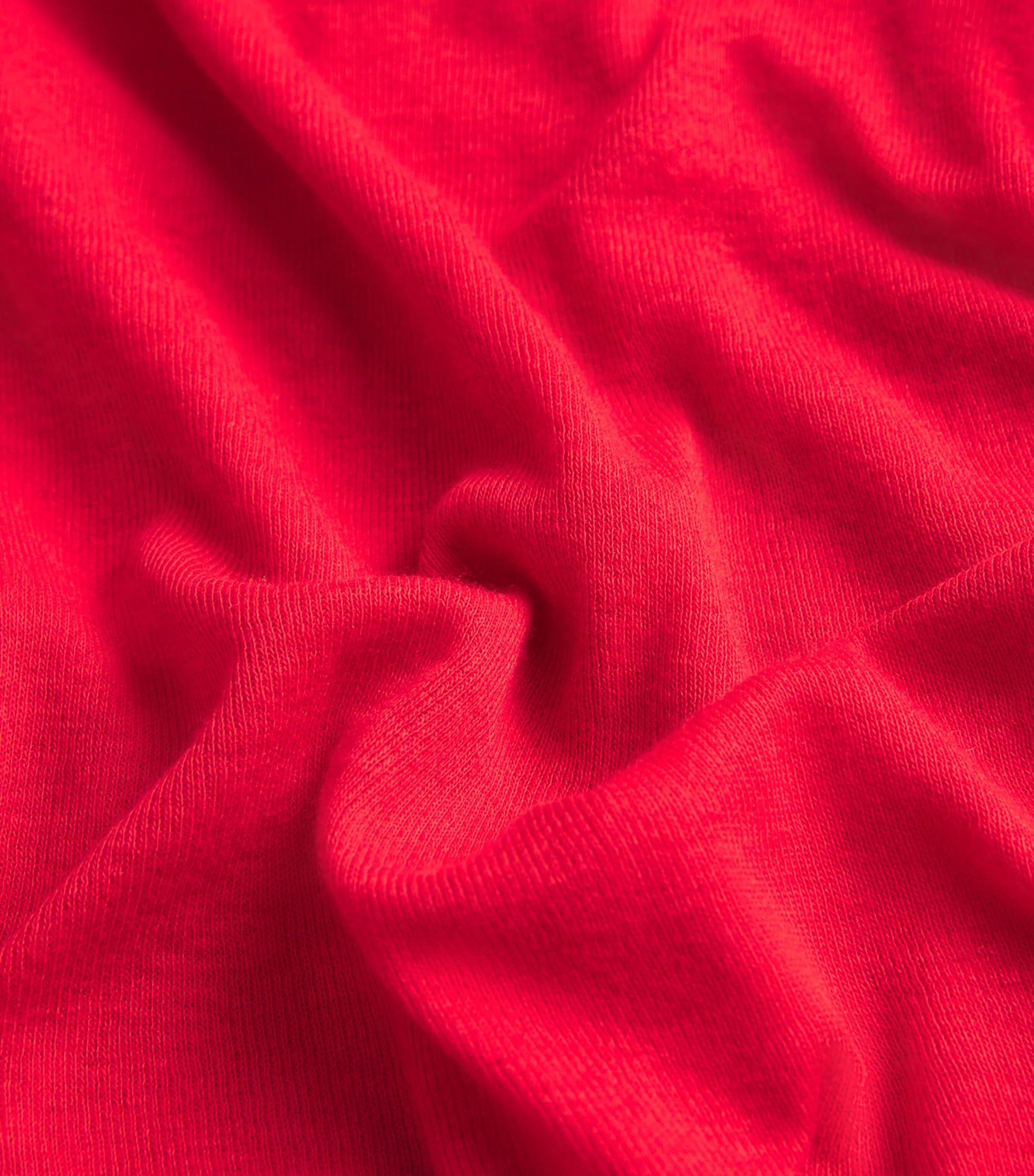 ME+EM Red Cotton Sheer High-Neck Top