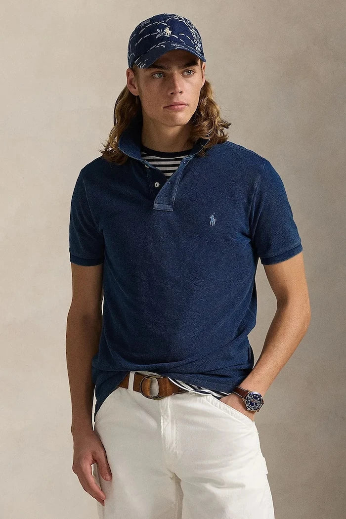 Памучна тениска с яка Polo Ralph Lauren