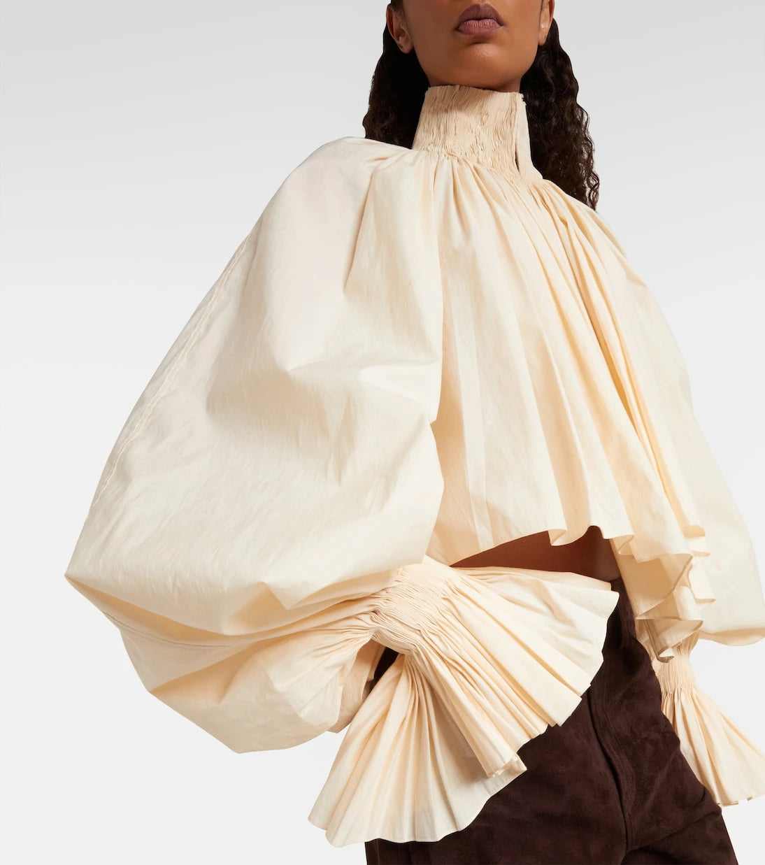 Khaite - Durer cotton-blend blouse