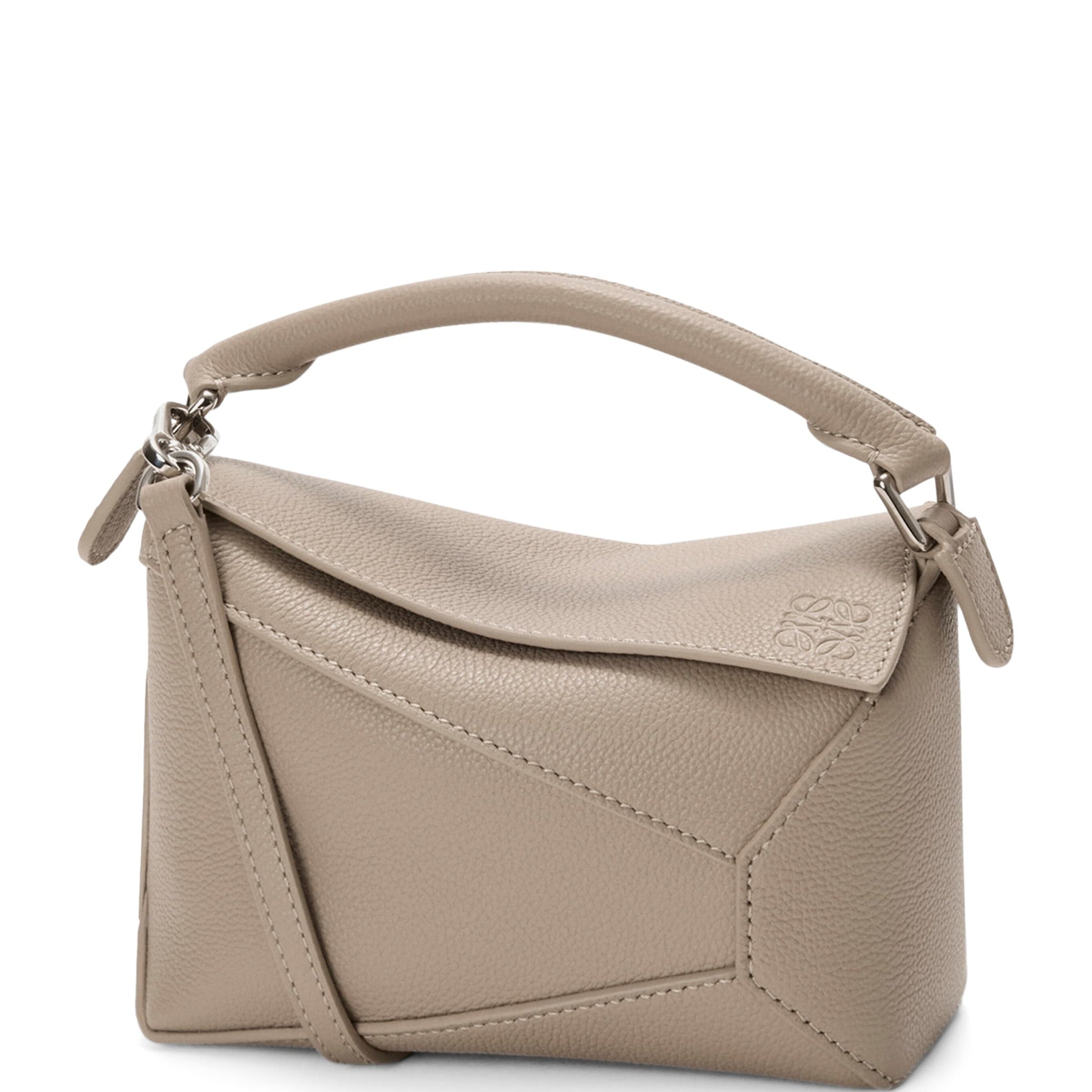 Mini Leather Puzzle Edge Top-Handle Bag