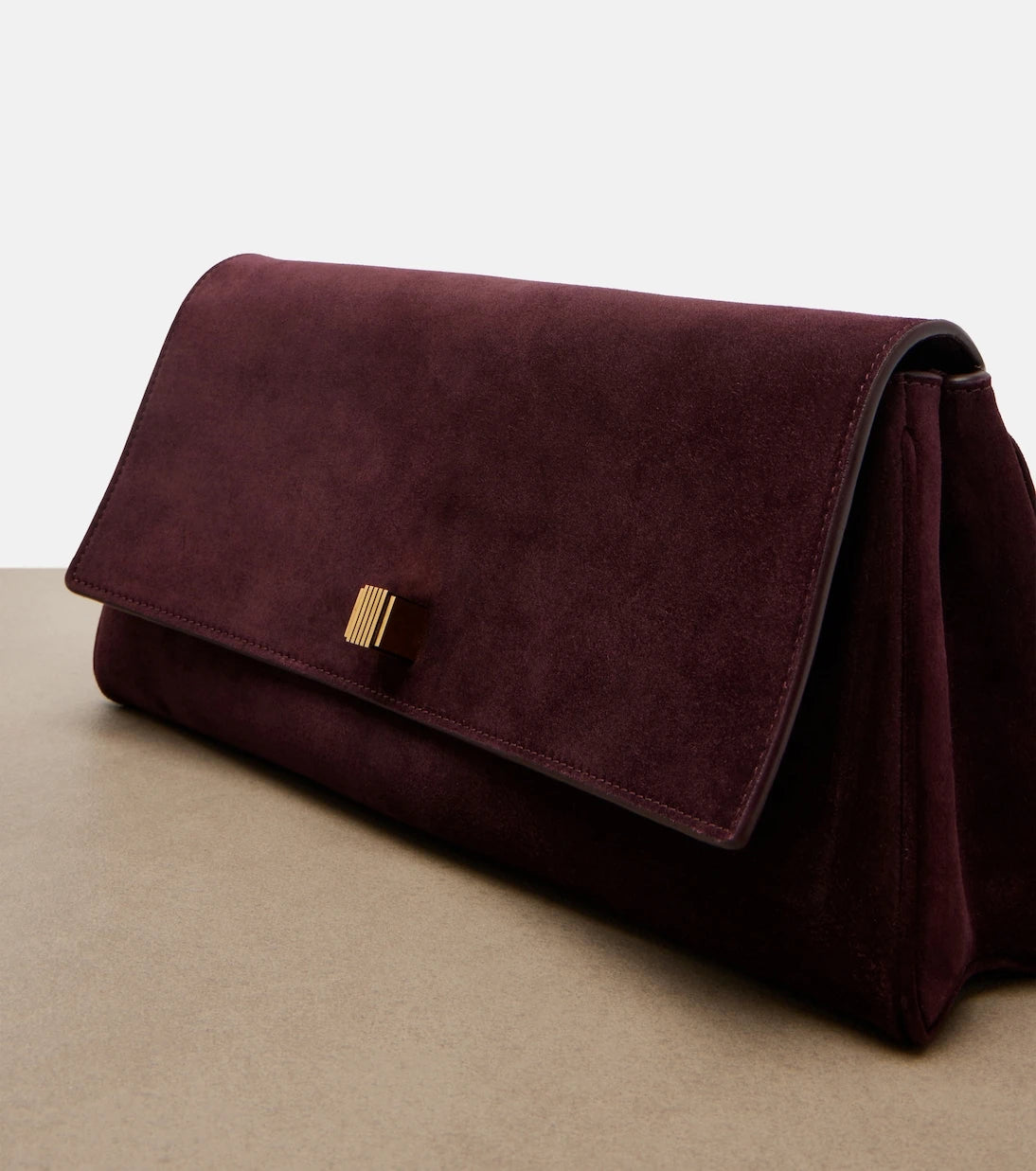 Khaite - Audrey suede clutch