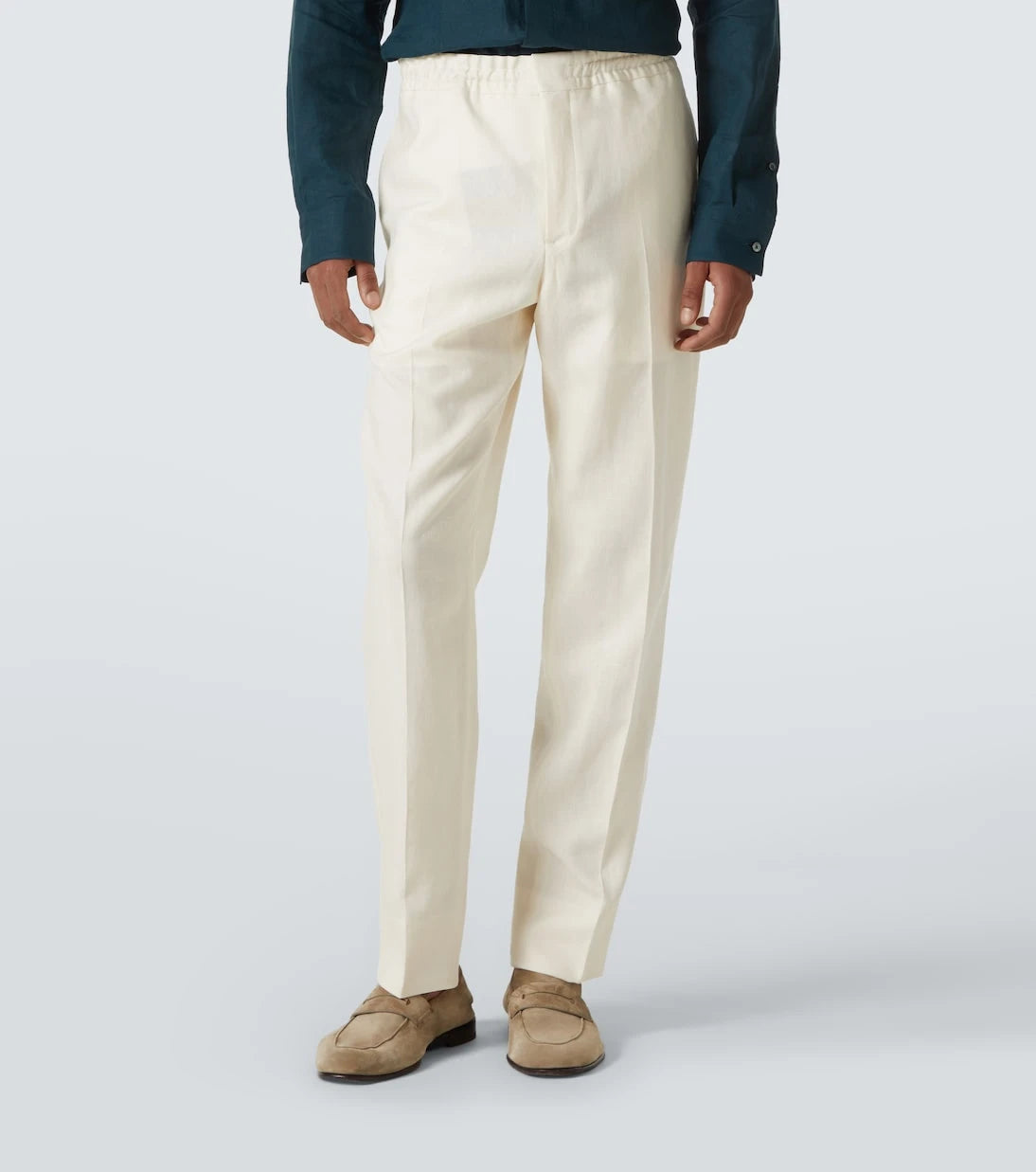 Zegna - Linen straight pants