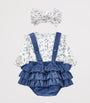 Cotton Bodysuit, Bloomers and Headband Set (1-9 Months)