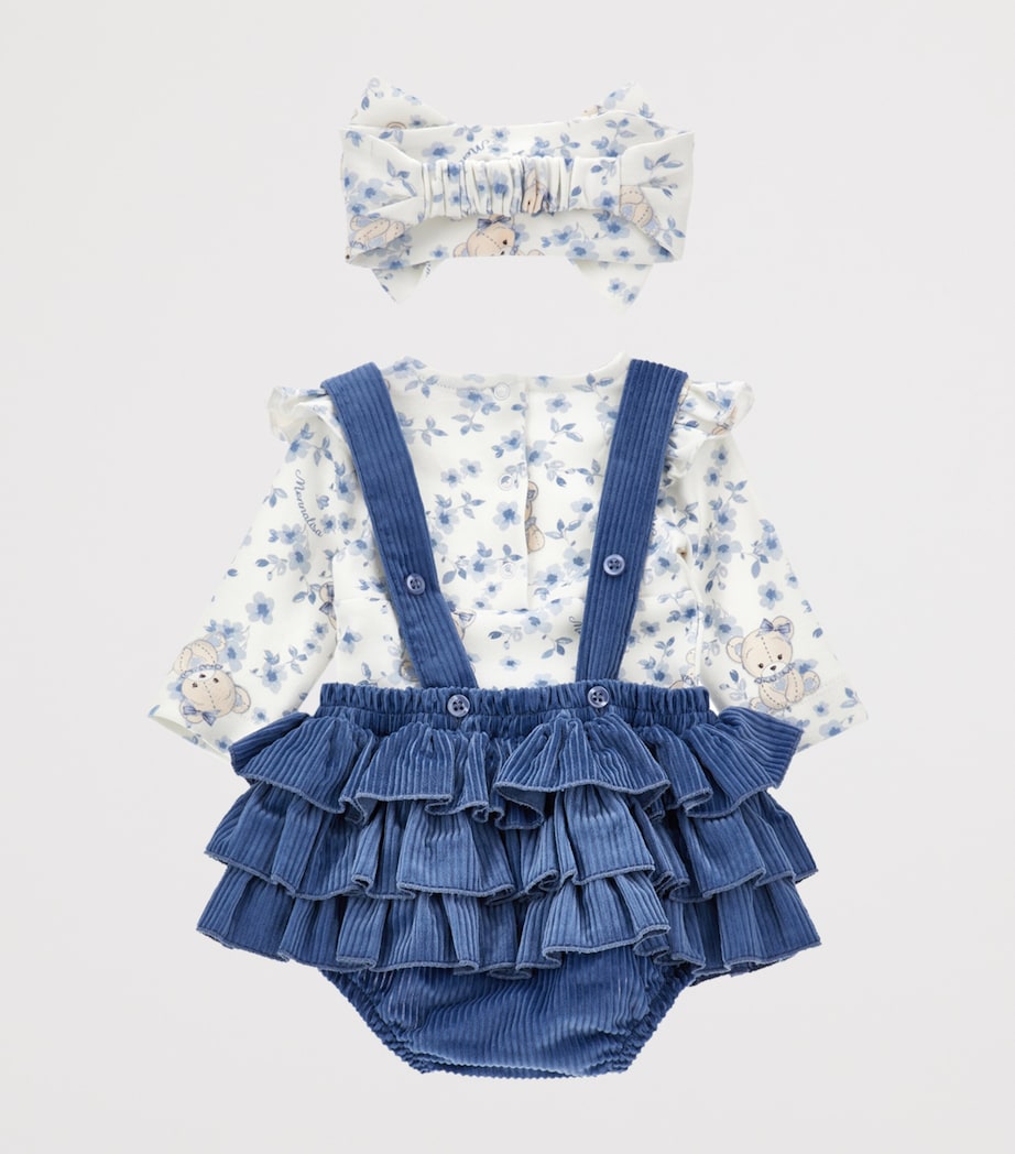 Cotton Bodysuit, Bloomers and Headband Set (1-9 Months)