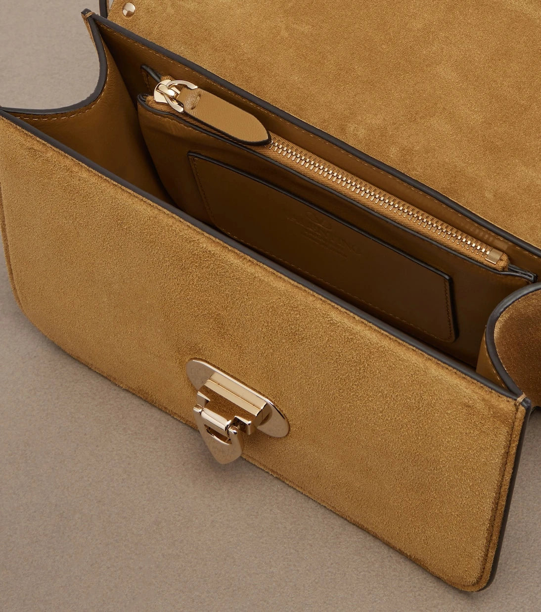 Valentino Garavani - Rockstud Small suede shoulder bag
