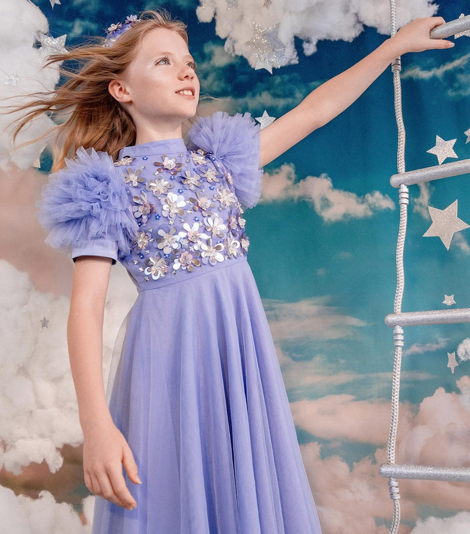 Tutu Du Monde Blue Tulle Jardin de Monet Dress (2-11 Years)