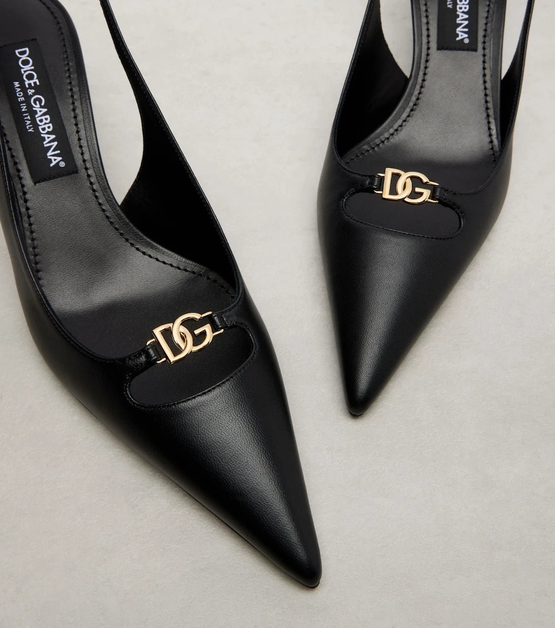 Dolce&Gabbana - Lollo DG 60 leather slingback pumps