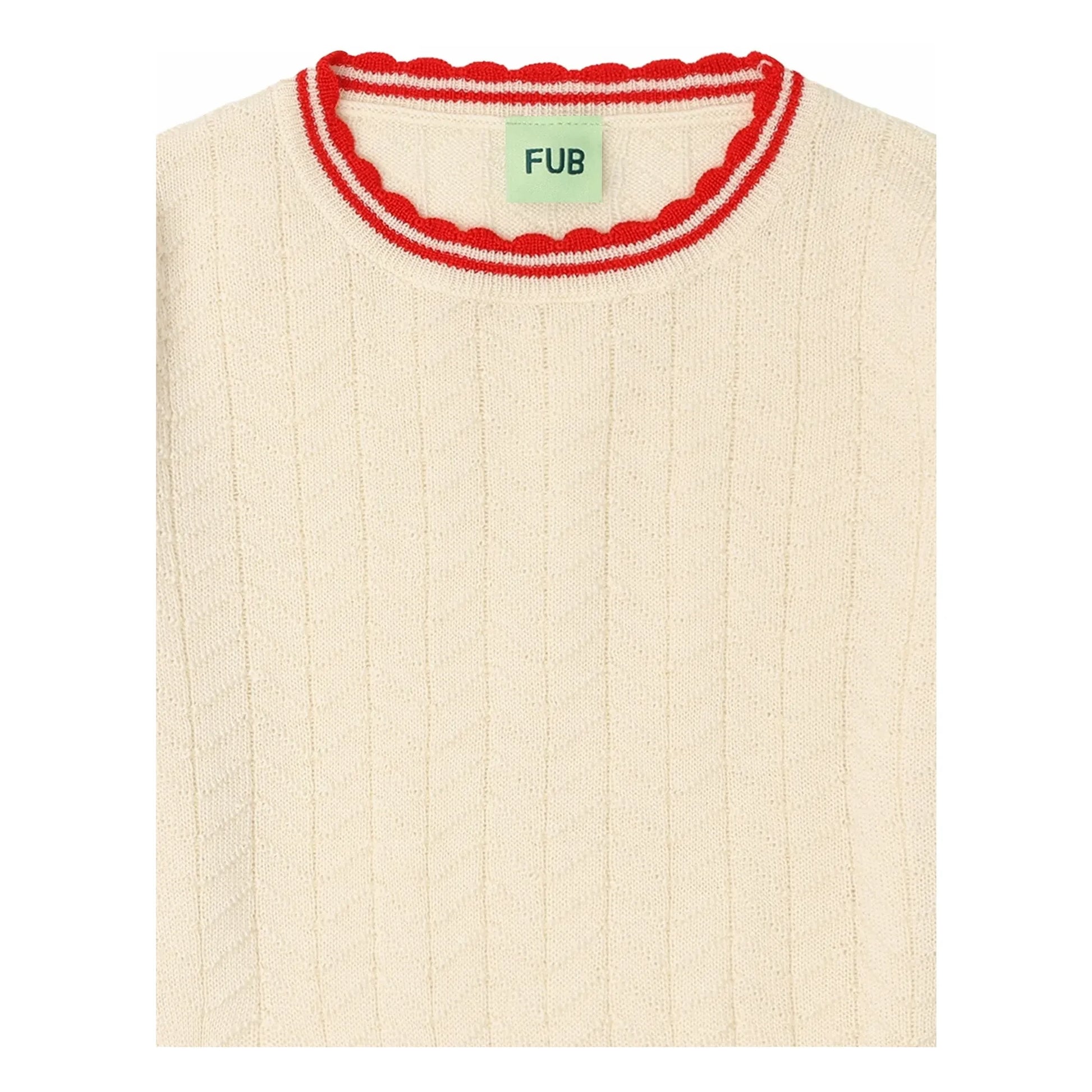 FUB - Zigzag Sweater Fine knit Merino wool | Ecru