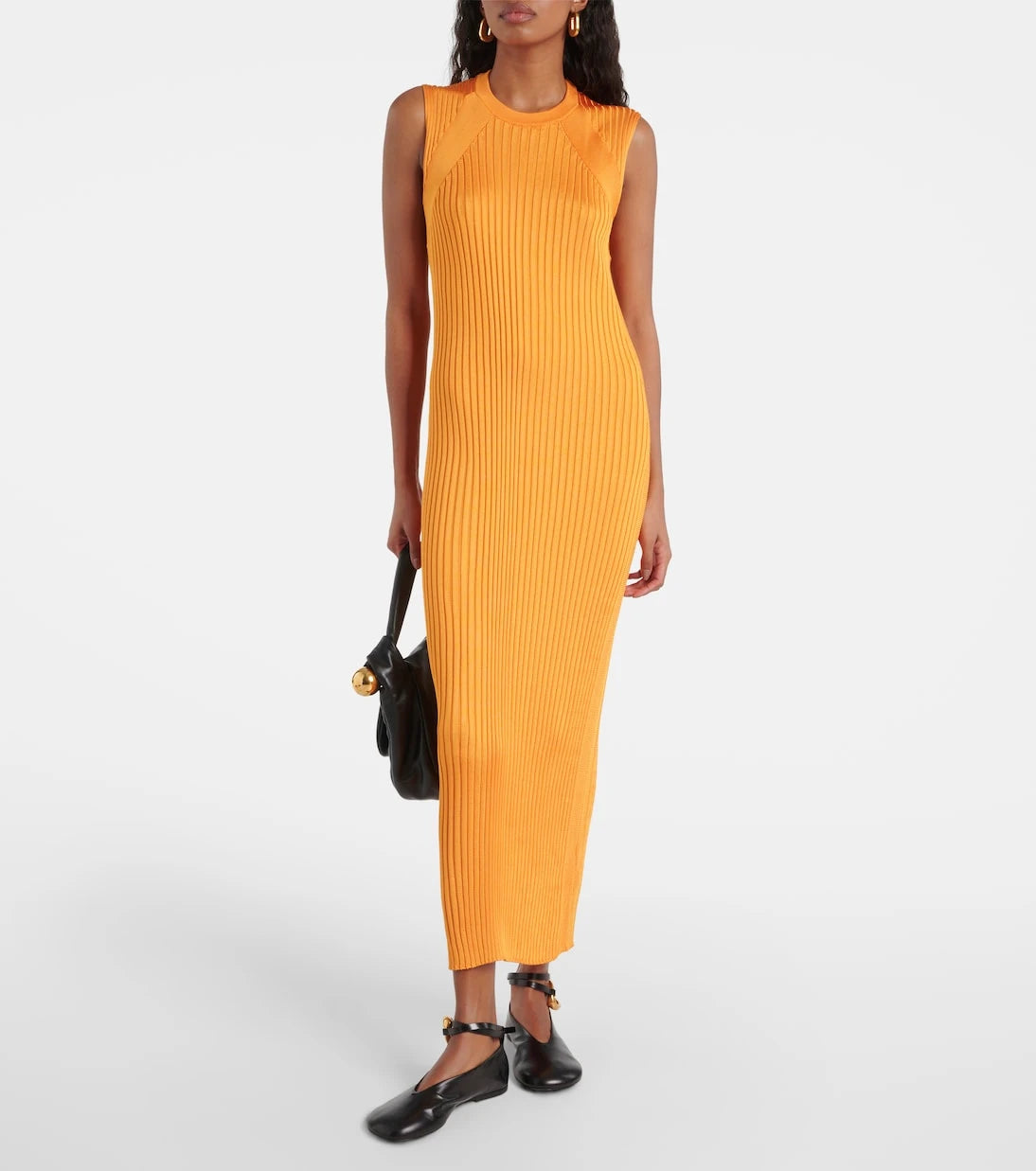 Jil Sander - Ribbed-knit jersey maxi dress