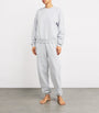 Grey Cotton-Blend Fleece Sweatpants