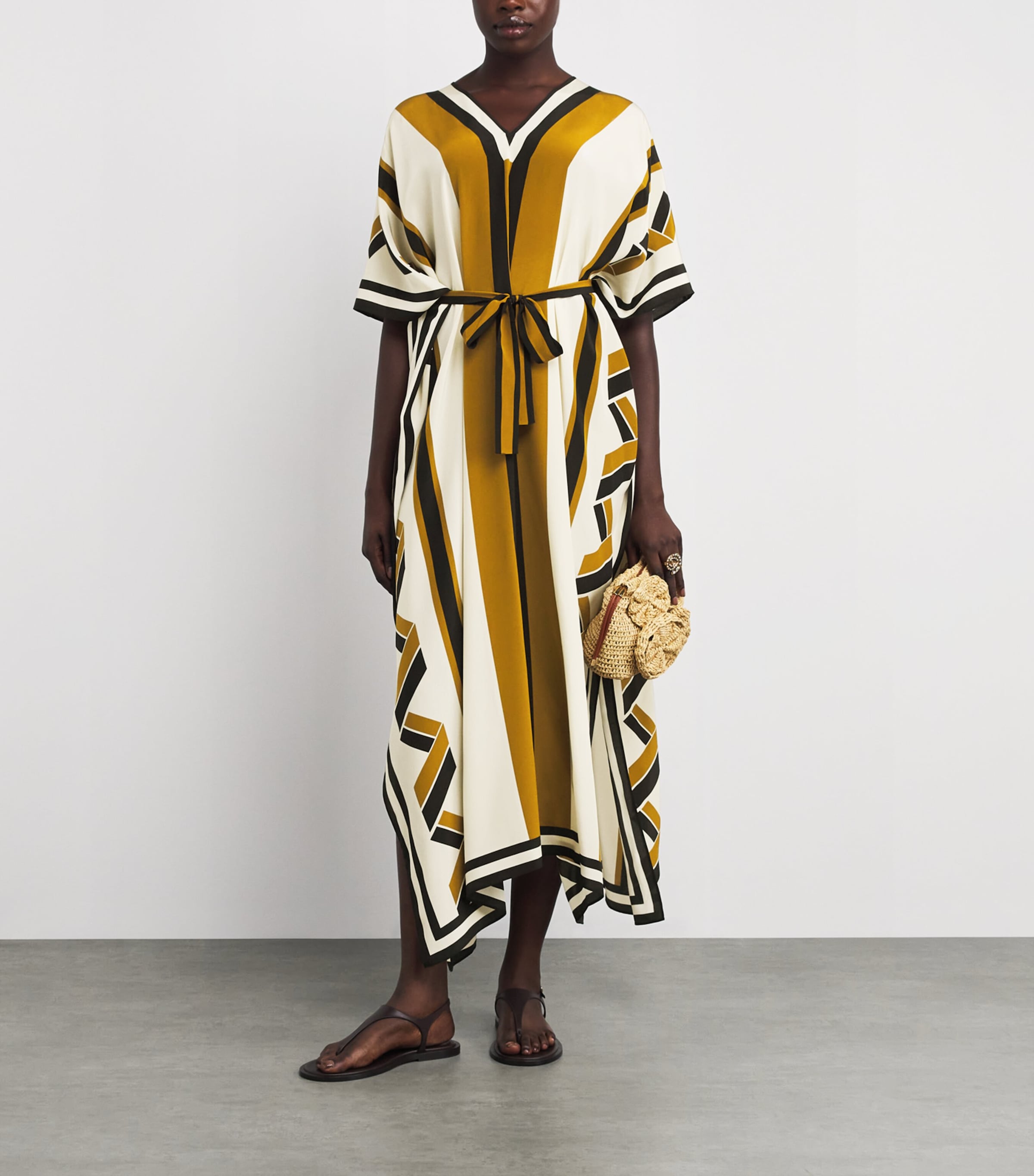 Multi Silk Stripe Kaftan