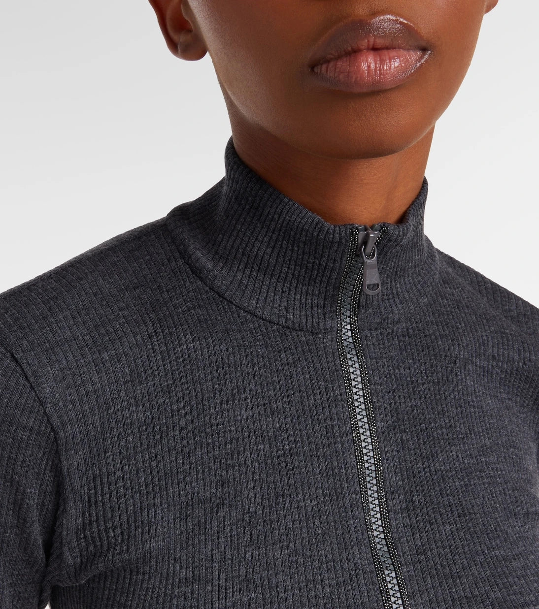Brunello Cucinelli - Wool zip-up sweater