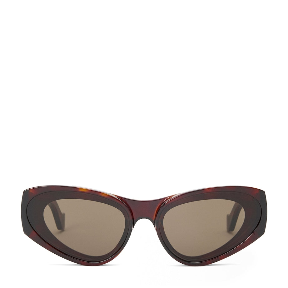 LOEWE Brown x Paula's Ibiza Front Lenses Cat Eye Sunglasses