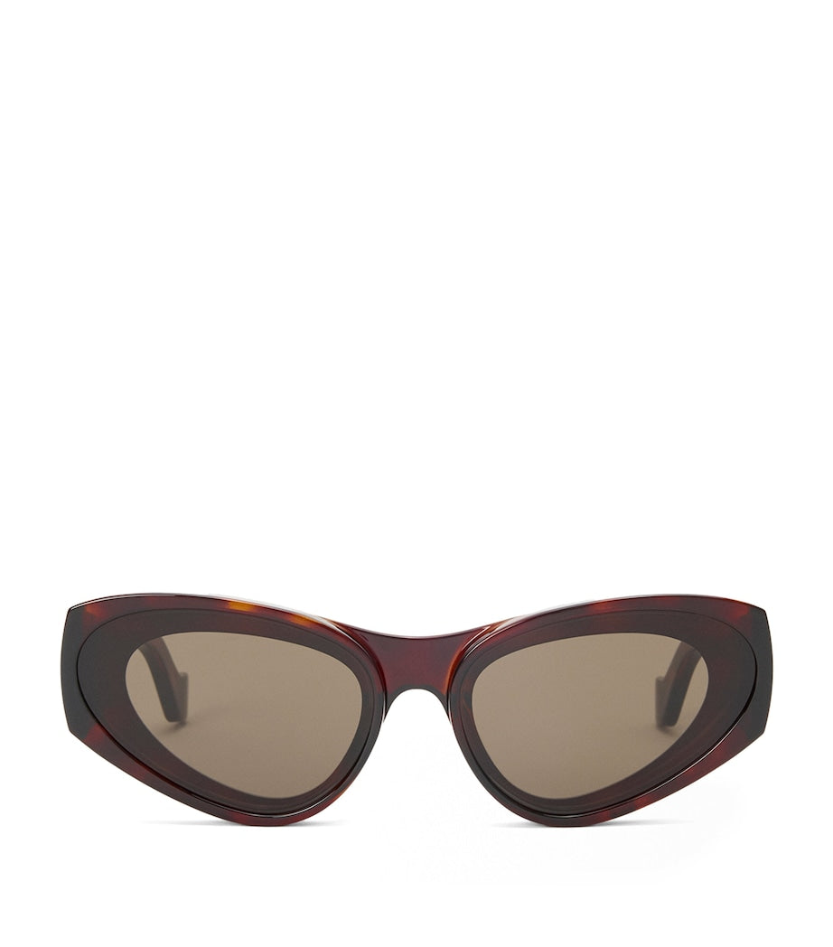 LOEWE Brown x Paula's Ibiza Front Lenses Cat Eye Sunglasses