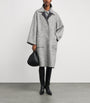 Lafayette 148 Grey Alpaca-Wool Reversible Overcoat