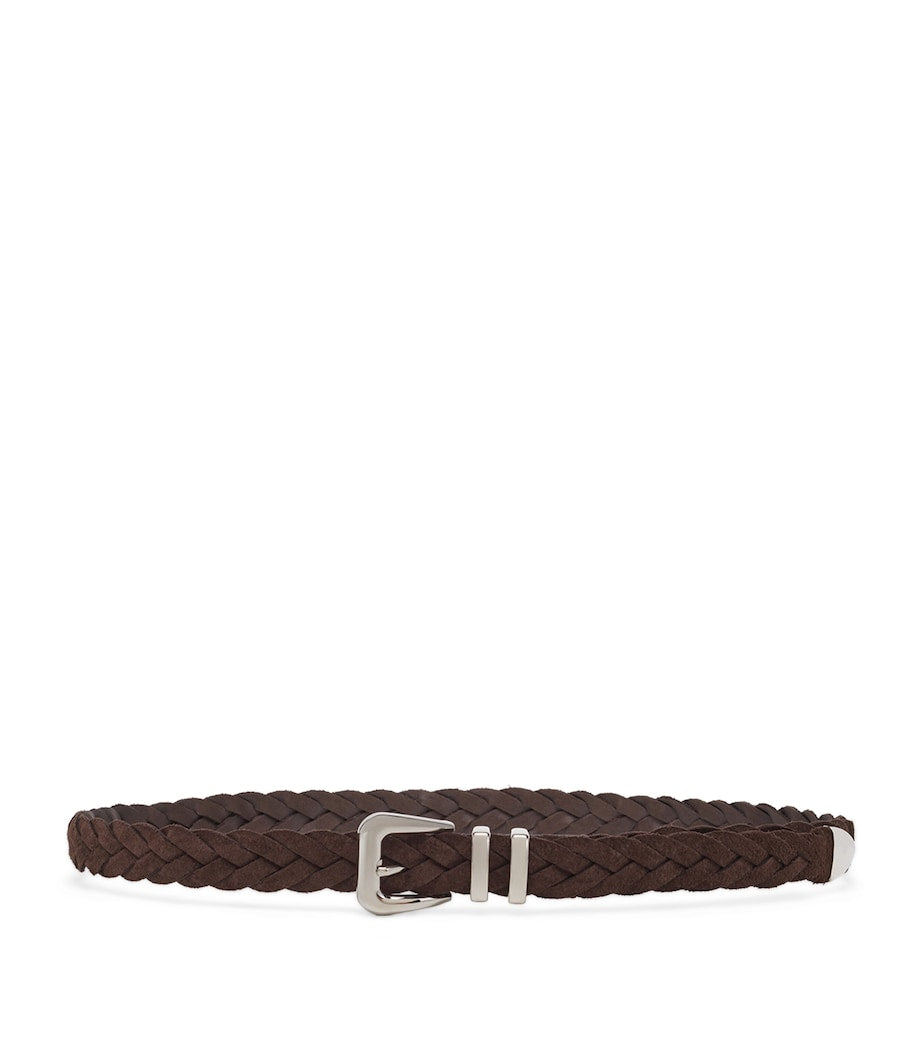 Brunello Cucinelli Suede Braided Belt