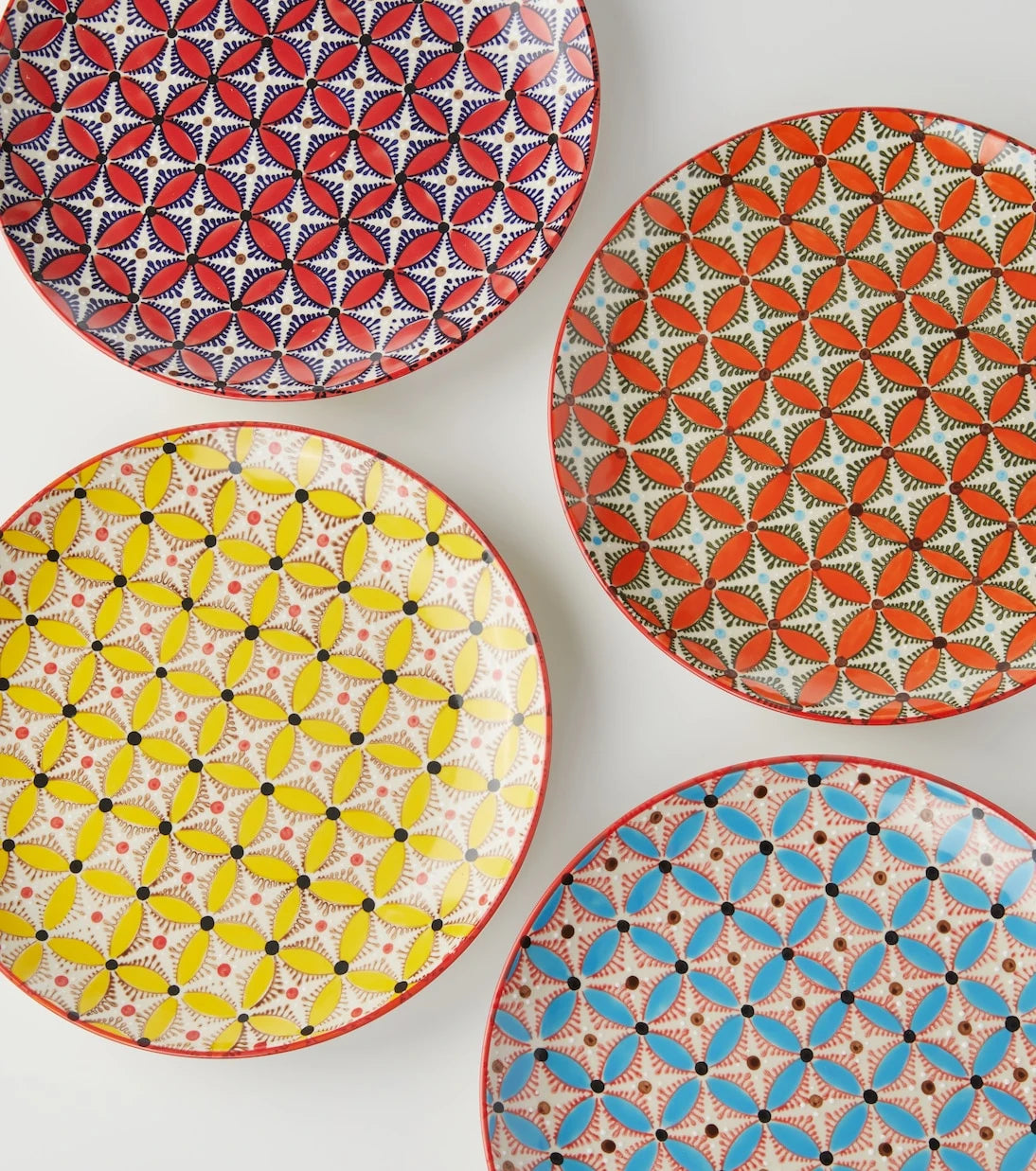 Polspotten - Hippy set of 4 ceramic dinner plates
