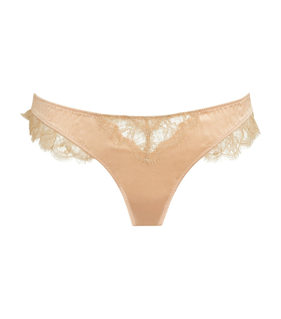 Kiki de Montparnasse Neutral Lace Insert Thong