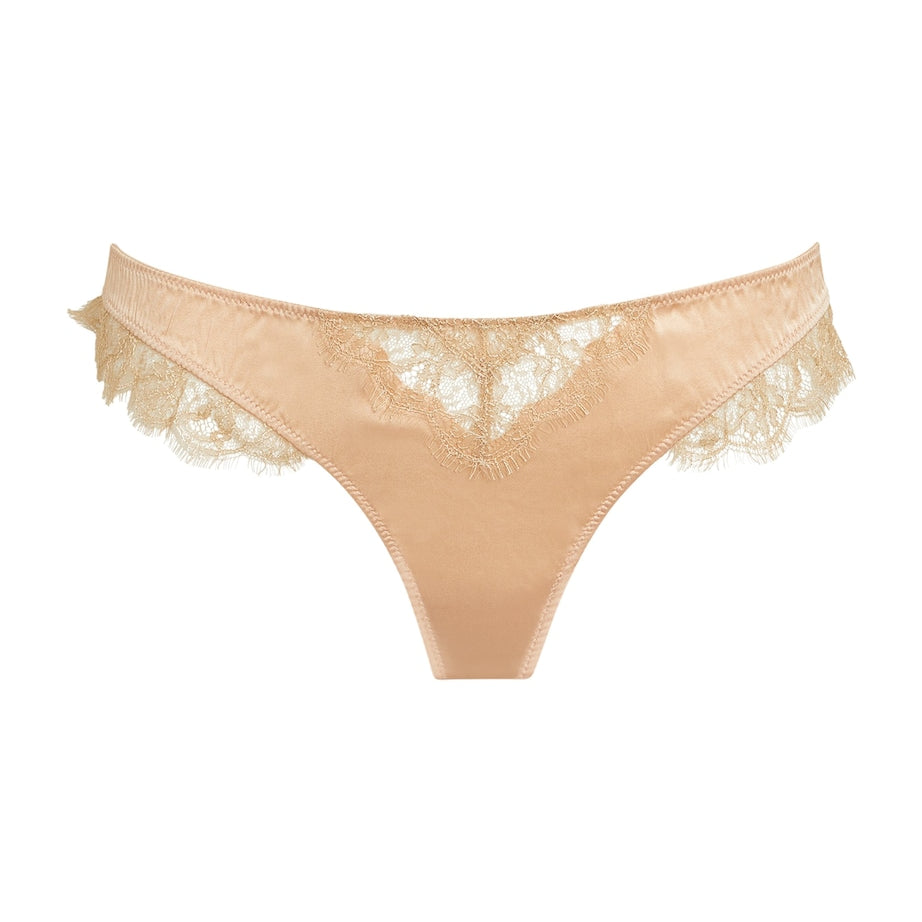 Kiki de Montparnasse Neutral Lace Insert Thong