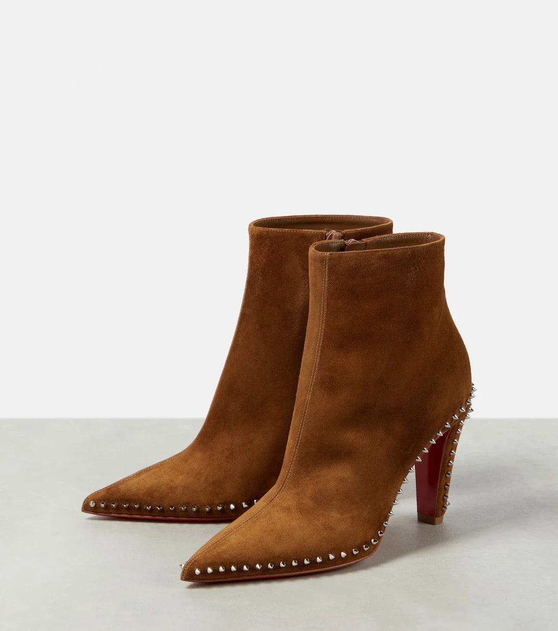 Christian Louboutin - Vidura studded suede ankle boots