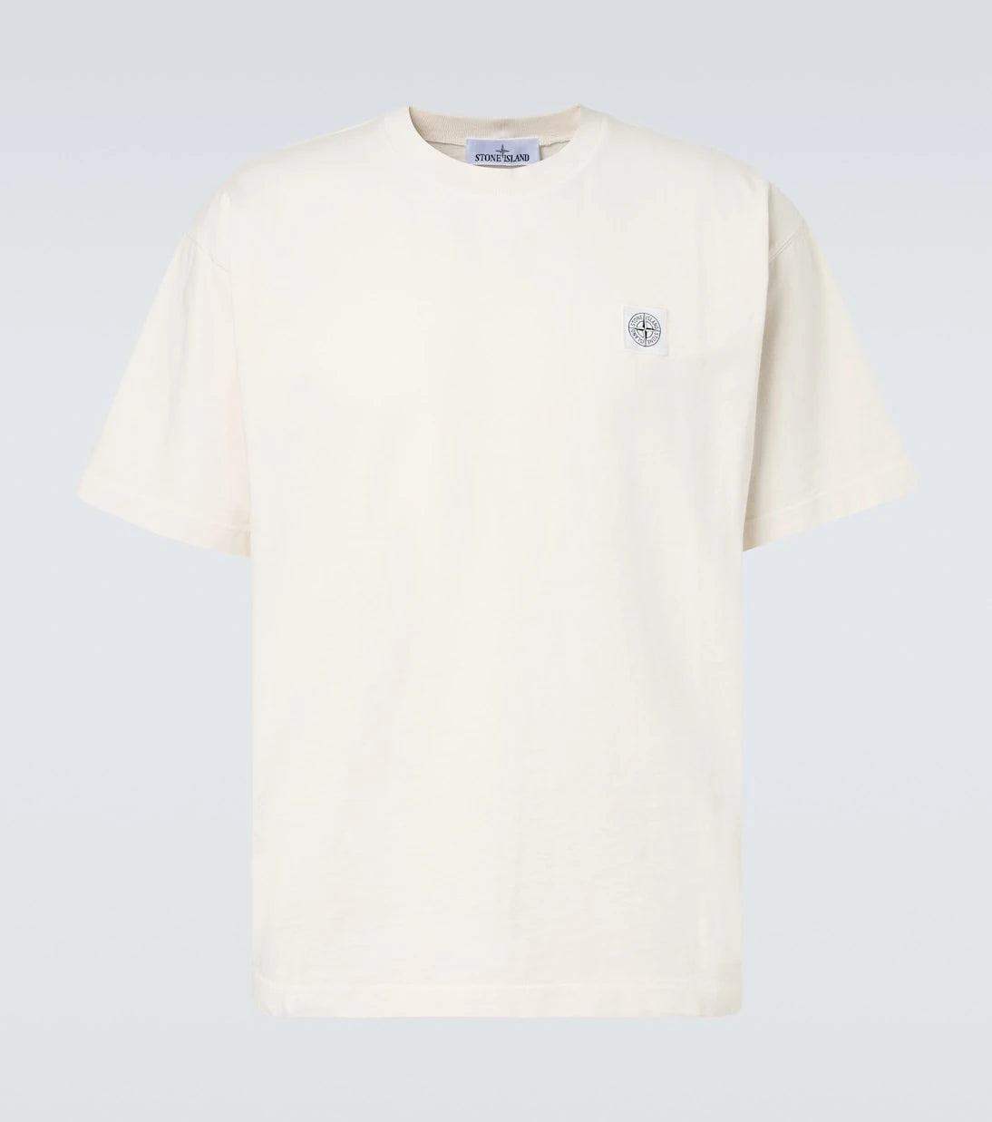 Stone Island - تي شيرت قطني بشعار البوصلة